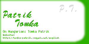 patrik tomka business card